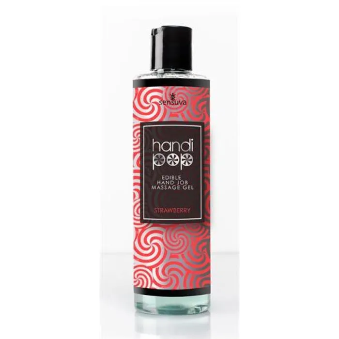 Enhancers Sensuva Handi Pop Handjob Massage Gel Strawberry 42 Oz