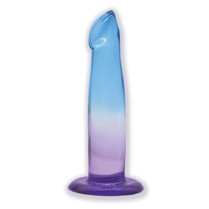 Icon Brands Vibrators Shades 625 GSpot Jelly Tpr Gradient Dong Blue and Purple