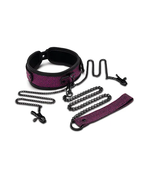 Xgen Female Sex Toys WhipSmart Dragons Lair Collar Leash Nipple Clips Set Xgen Female Sex Toys WhipSmart Dragons Lair Collar Leash Nipple Clips Set