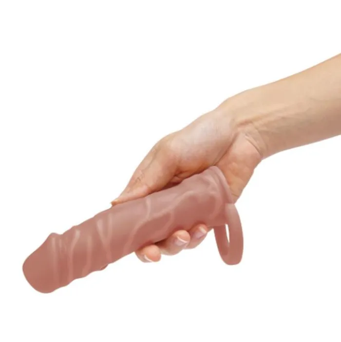 Size Up Realistic 1 Inch Penis Extender With Ball Loop Tan Size Up Male Sex Toys Size Up Realistic 1 Inch Penis Extender With Ball Loop Tan Size Up Male Sex Toys