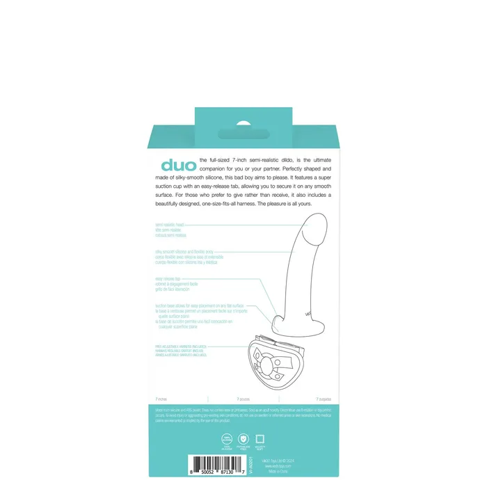 VeDO Female Sex Toys Duo SemiRealistic Dildo With Harness Turquoiseblack VeDO Female Sex Toys Duo SemiRealistic Dildo With Harness Turquoiseblack