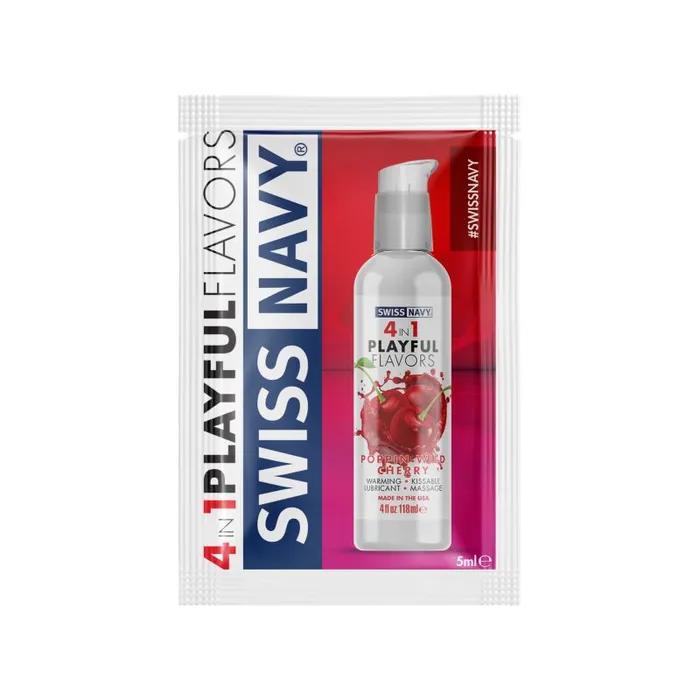 Enhancers Swiss Navy Swiss Navy Poppin Wild Cherry Lube 5ml Sachets 100 Pack