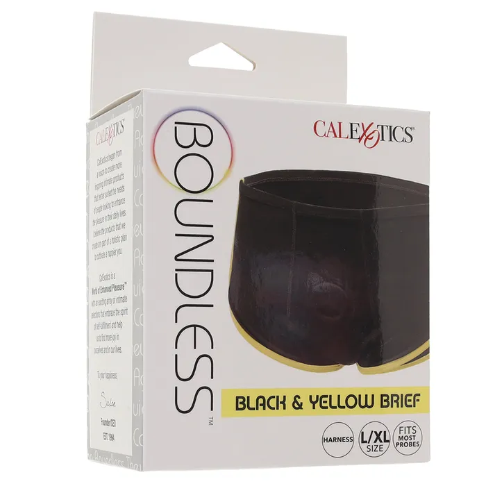 CalExotics Anal Boundless Black Yellow Brief XL