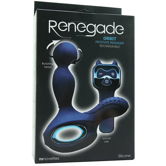 ns novelties Anal Renegade Orbit Rotating Prostate Massager in Blue ns novelties Anal Renegade Orbit Rotating Prostate Massager in Blue