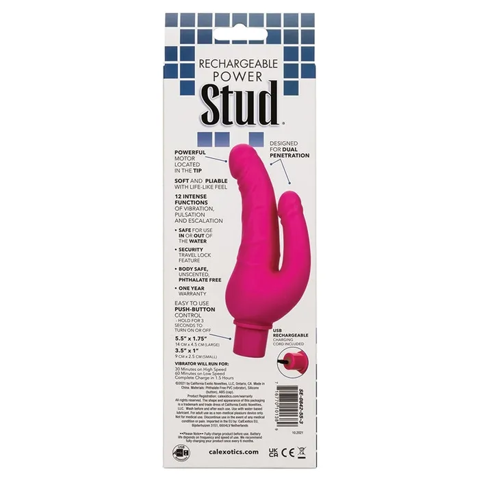Rechargeable Power Stud Over UnderPink CAL EXOTICS Vibrators