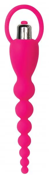 The Pleasure Parlor Anal Bliss Pink Vibrating Anal Beads