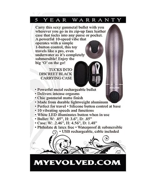 Vibrators Evolved Novelties Evolved Travel Gasm Bullet Grey Vibrators Evolved Novelties Evolved Travel Gasm Bullet Grey