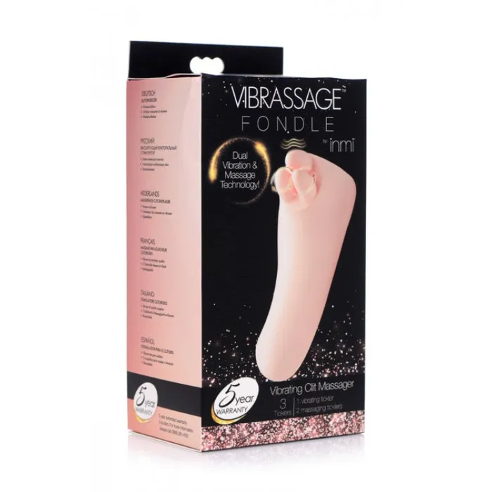 Vibrators XR Brands inmi Vibrassage Fondle Vibrating Clit Massager Pink Vibrators XR Brands inmi Vibrassage Fondle Vibrating Clit Massager Pink