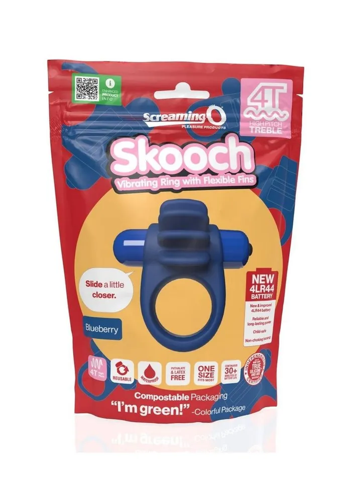 4t Skooch Vibrating Cock Ring with Clitoral Stimulator Screaming O Couples