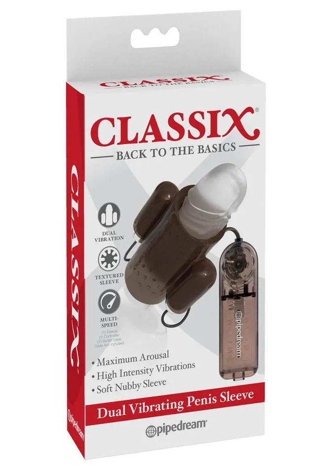Classix Classix Dual Vibrating Textured Penis Sleeve with Remote Control Male Sex Toys Classix Classix Dual Vibrating Textured Penis Sleeve with Remote Control Male Sex Toys