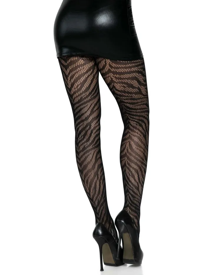 Bodystockings Playsuits Leg Avenue Zebra Net Tights One Size Black Bodystockings Playsuits Leg Avenue Zebra Net Tights One Size Black