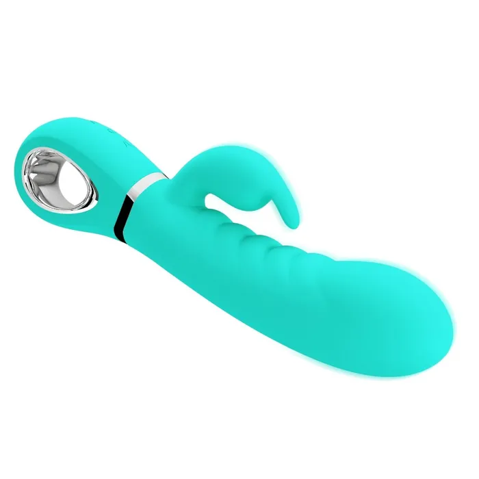 Pretty Love Vibrators Prescott Super Soft Rabbit Silicone Vibrator Teal Pretty Love Vibrators Prescott Super Soft Rabbit Silicone Vibrator Teal