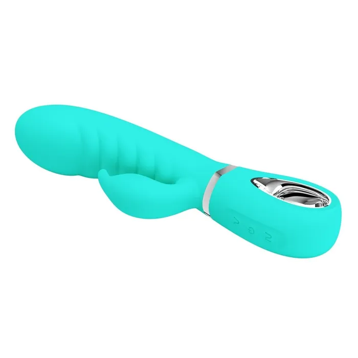 Pretty Love Vibrators Prescott Super Soft Rabbit Silicone Vibrator Teal Pretty Love Vibrators Prescott Super Soft Rabbit Silicone Vibrator Teal