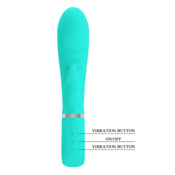 Pretty Love Vibrators Prescott Super Soft Rabbit Silicone Vibrator Teal Pretty Love Vibrators Prescott Super Soft Rabbit Silicone Vibrator Teal