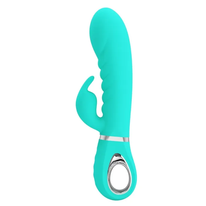 Pretty Love Vibrators Prescott Super Soft Rabbit Silicone Vibrator Teal Pretty Love Vibrators Prescott Super Soft Rabbit Silicone Vibrator Teal