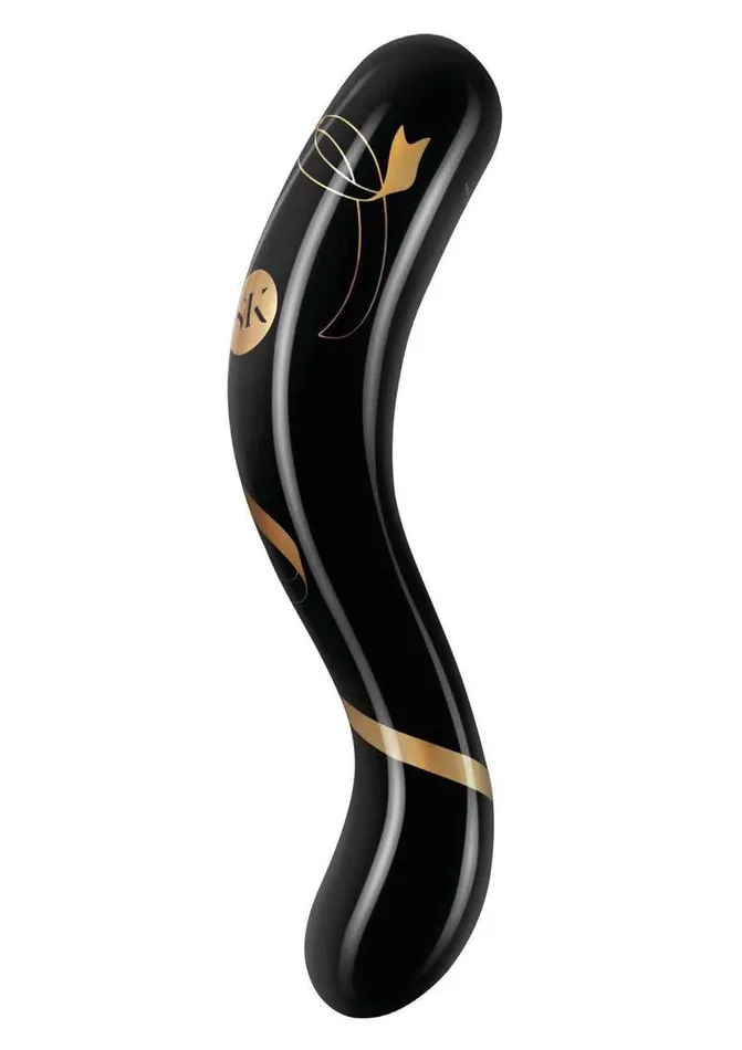 Secret Kisses 7 Inch Handblown Double Ended Dildo Black Secret Kisses Dildos Secret Kisses 7 Inch Handblown Double Ended Dildo Black Secret Kisses Dildos