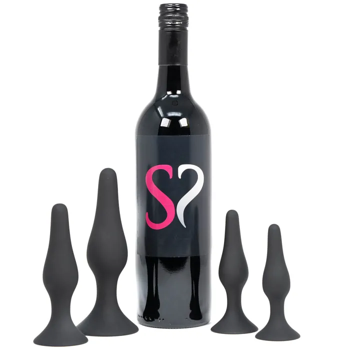Anal Simpli Pleasure V2 Backdoor Bliss 4 Size Silicone Suction Cup Butt Plug Training Set