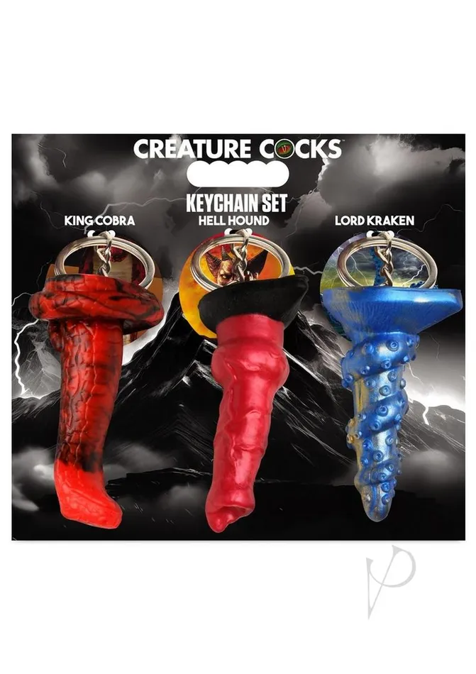 Creature Cock King Hound Keychain Set Creature Cocks Dildos