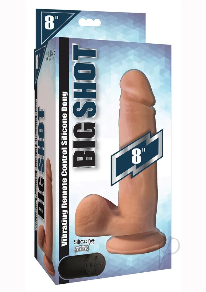 Dildos Big Shot Vibe Sil Dildo W Balls Vanilla Big Shot