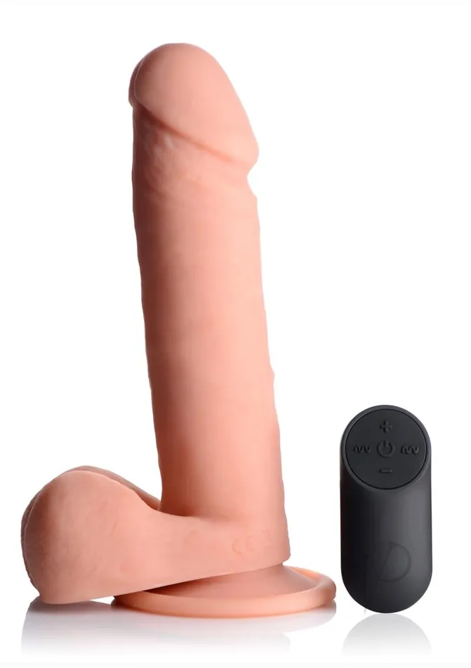 Dildos Big Shot Vibe Sil Dildo W Balls Vanilla Big Shot