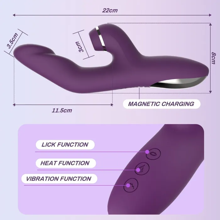 Female Sex Toys Sohimi GANJ 3 in 1 Stimulation Rabbit Vibrator with Heating
