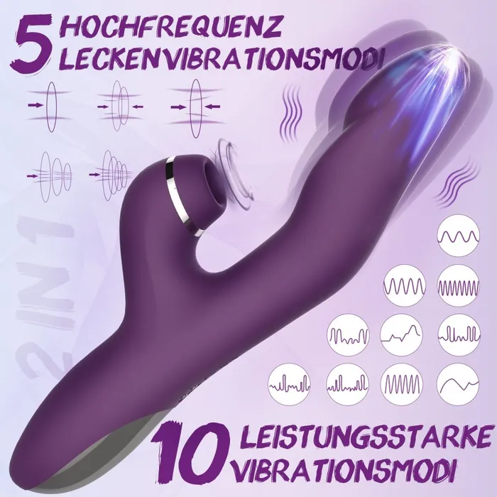 Female Sex Toys Sohimi GANJ 3 in 1 Stimulation Rabbit Vibrator with Heating