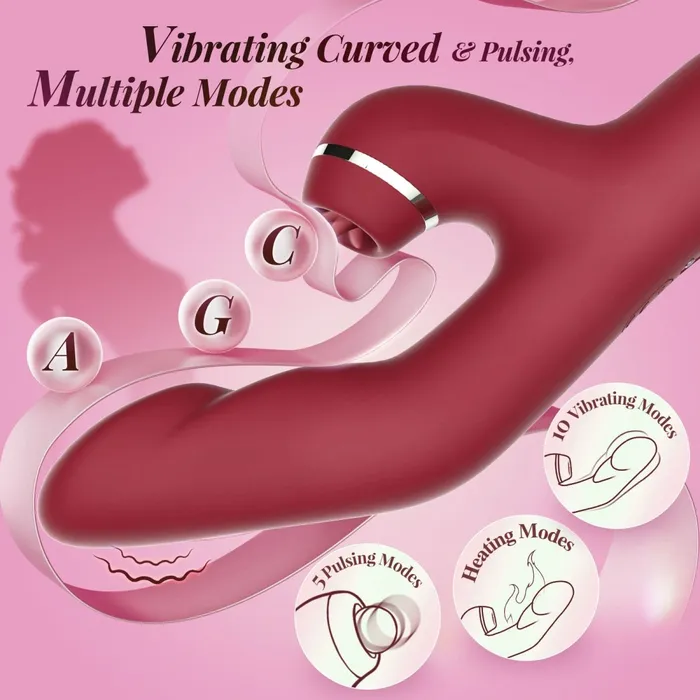Female Sex Toys Sohimi GANJ 3 in 1 Stimulation Rabbit Vibrator with Heating