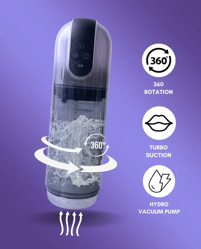 Male Sex Toys Poseidon Rotating Suction Masturbator Winyi