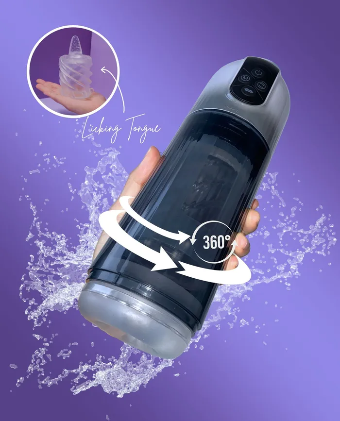 Male Sex Toys Poseidon Rotating Suction Masturbator Winyi