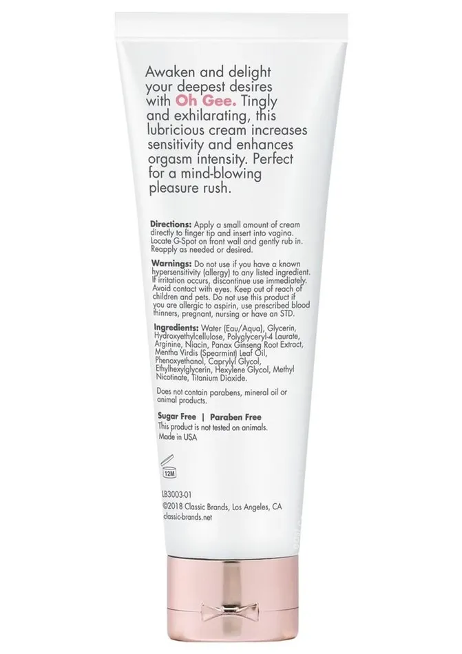 Classic Brands Vibrators CG Oh Gee GSpot Stimulant Au Natural 1 Ounce