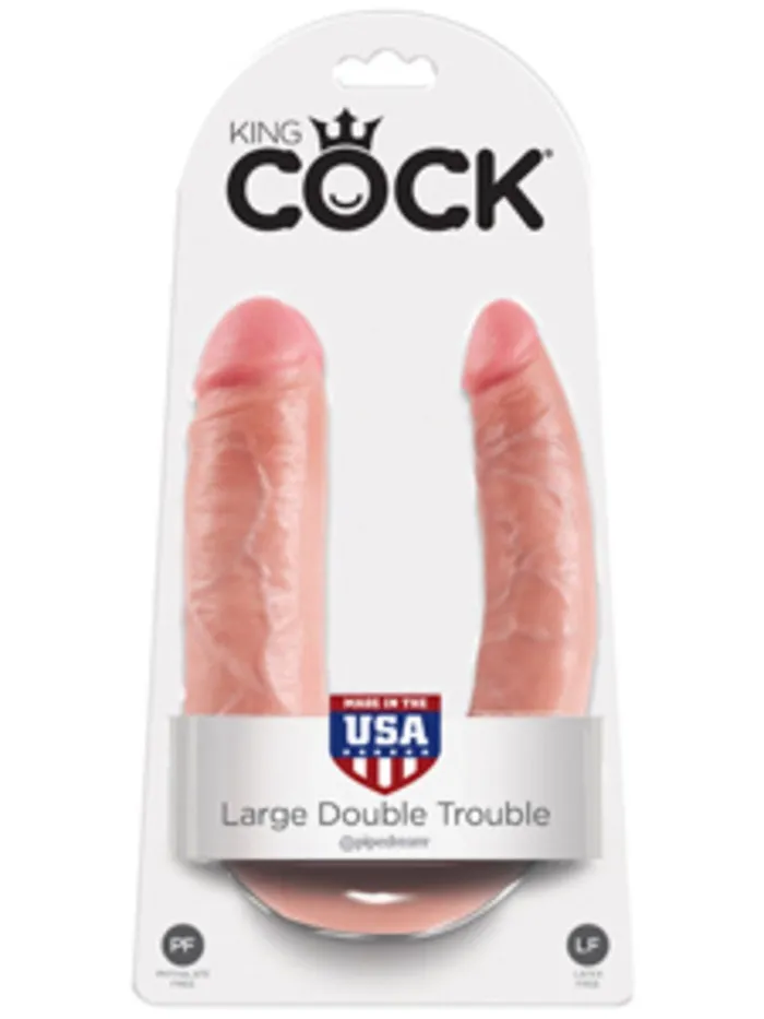Dildos Pipedream Products KING COCK Double Trouble L DOUBLE DILDO