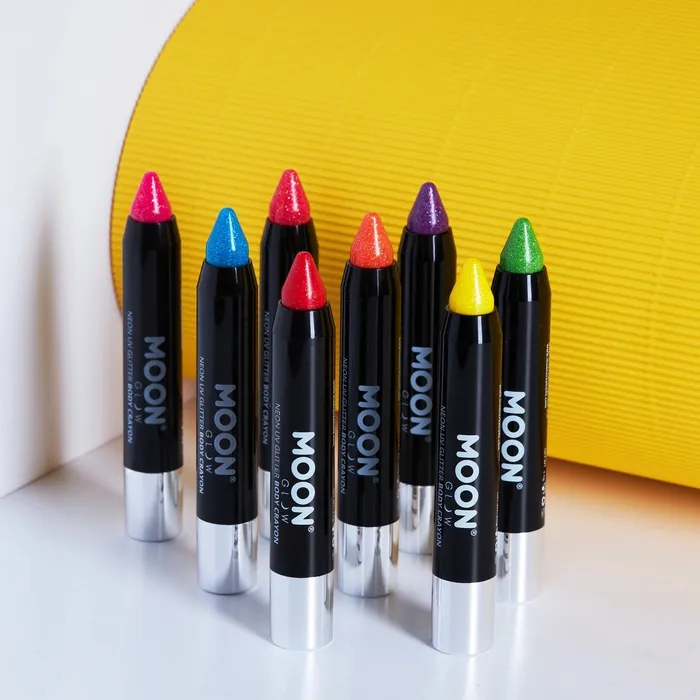 Female Sex Toys Moon Creations Neon Uv Glitter Face Body Crayons 