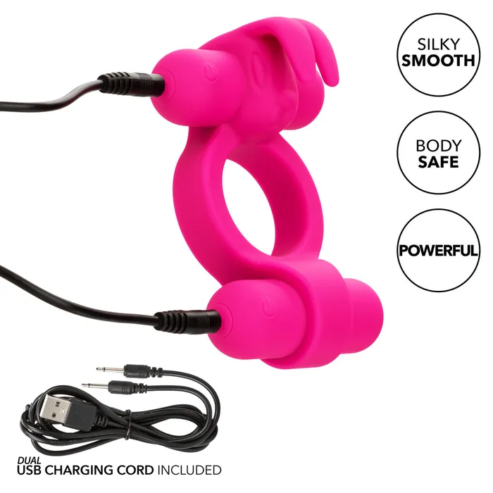 Silicone Rechargeable Rockin Rabbit Calexotics Female Sex Toys