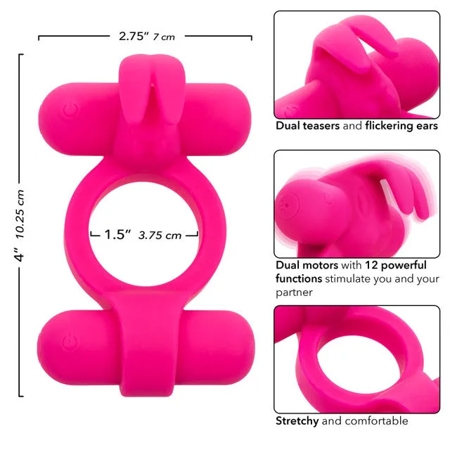 Silicone Rechargeable Rockin Rabbit Calexotics Female Sex Toys