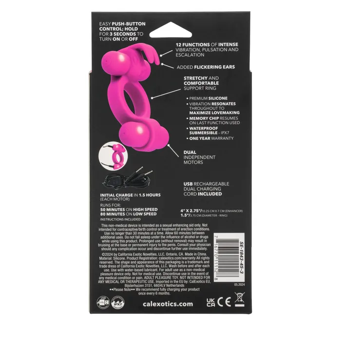 Silicone Rechargeable Rockin Rabbit Calexotics Female Sex Toys
