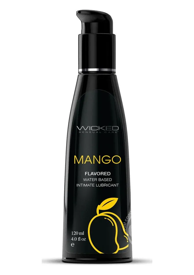 Wicked Wicked Aqua Water Based Flavored Lubricant Mango 4oz Lubricants