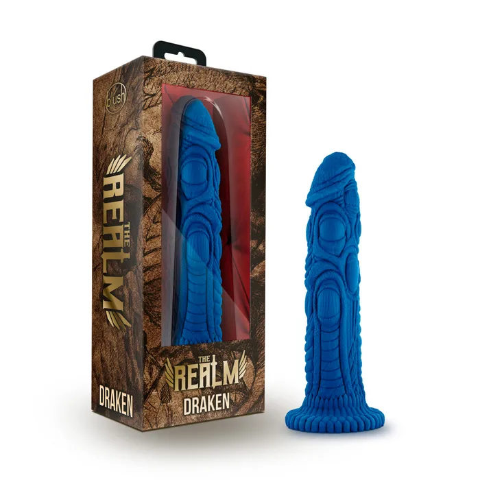 Blush The Realm 75Inch Blue Dildo With Suction Cup Base Blush Anal