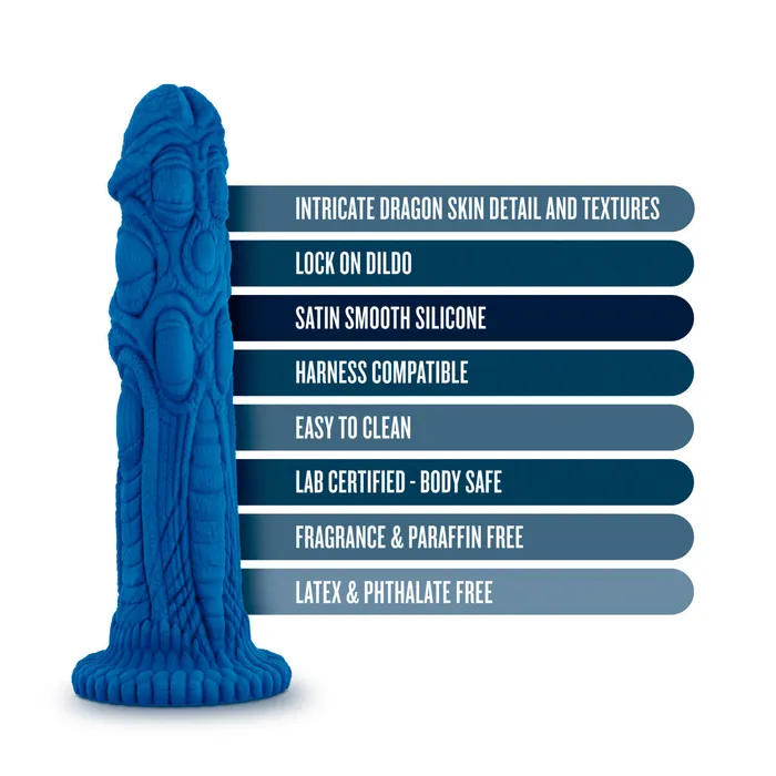Blush The Realm 75Inch Blue Dildo With Suction Cup Base Blush Anal