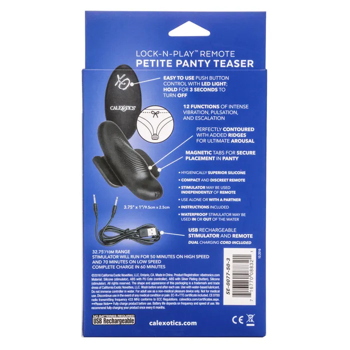 California Exotics Female Sex Toys LockNPlay Remote Control Petite Panty Teaser