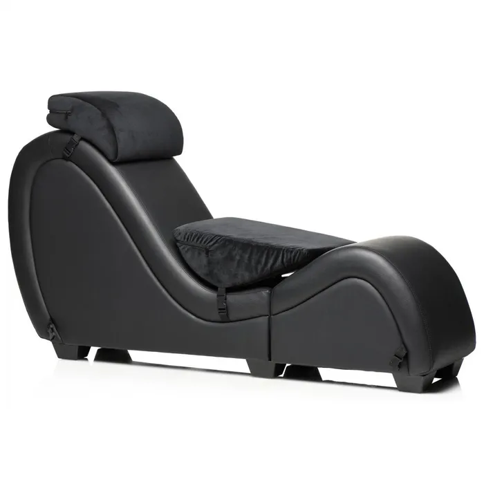 Couples Master Series Black Kinky Couch Sex Chaise with Love Pillows