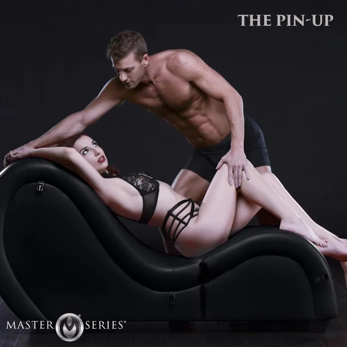 Couples Master Series Black Kinky Couch Sex Chaise with Love Pillows