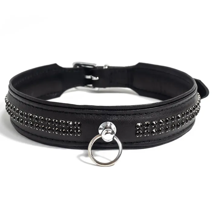 Female Sex Toys Zorba International Zorba Leather Collar With Dual Row Diamantes Female Sex Toys Zorba International Zorba Leather Collar With Dual Row Diamantes
