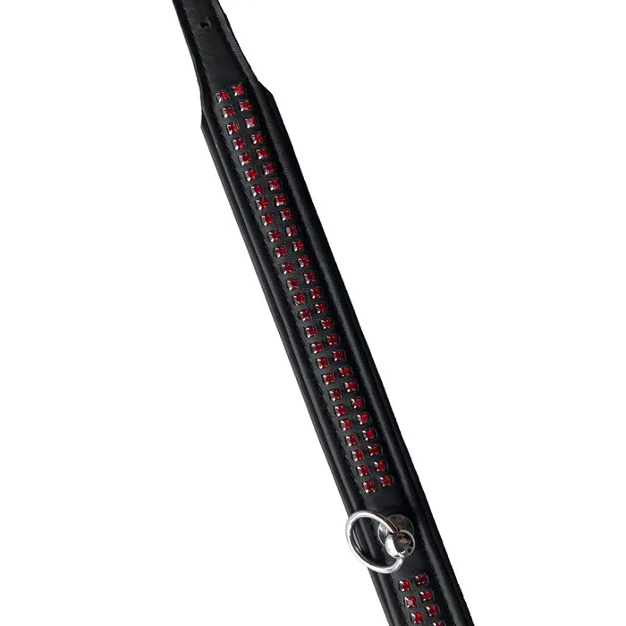Female Sex Toys Zorba International Zorba Leather Collar With Dual Row Diamantes