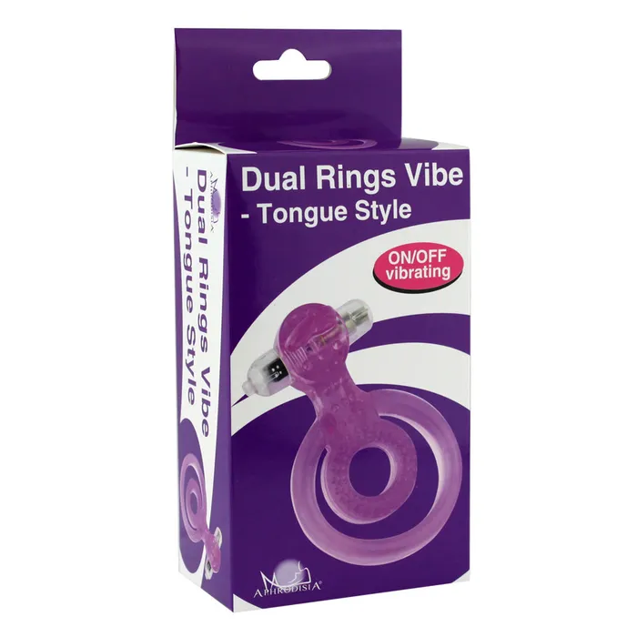 Howells Co Ltd Male Sex Toys Aphrodisia Vibrating Dual Cock Ball Rings With Tongue
