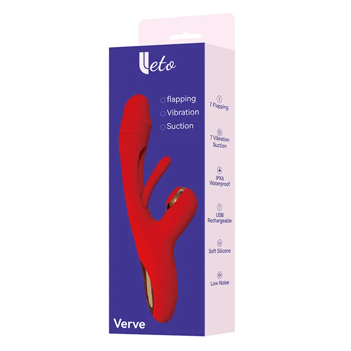 Leto Verve GSpot Tapping Clitoral Suction Rabbit Vibrator Leto Female Sex Toys