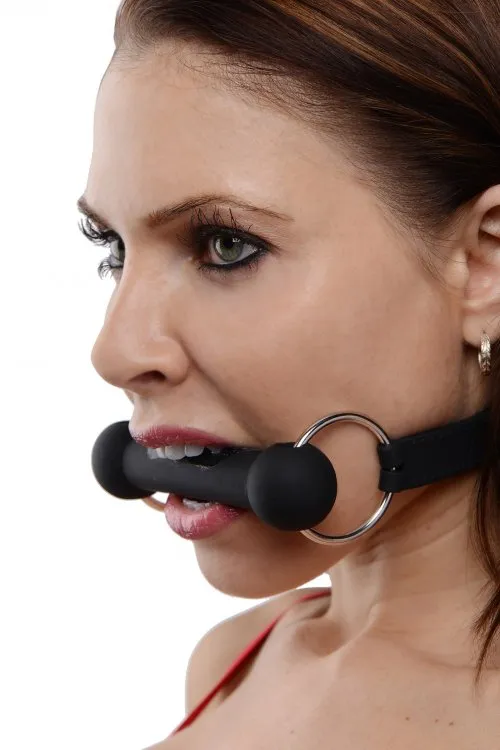 Locking Silicone Bit Gag Master Series Female Sex Toys