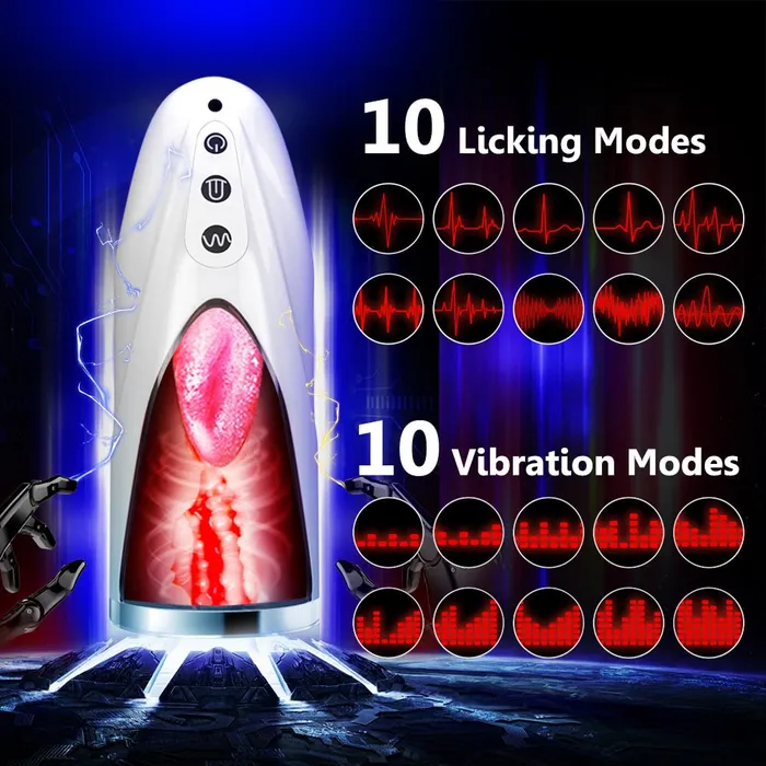 Lusty Age Realistic Tip of Tongue and Mouth Vagina Pocket Pussy Blowjob Masturbator Cup Male Sex Toys