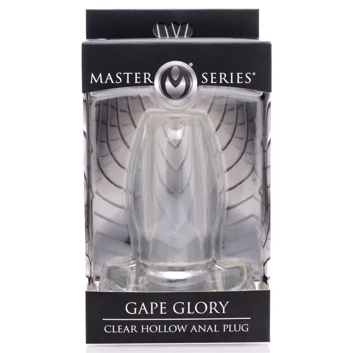 Male Sex Toys Master Series Gape Glory Clear Hollow Anal Plug Master Series