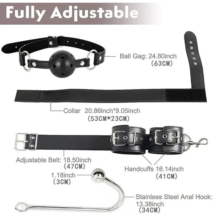 Premium Leather BDSM Anal Hook Bondage Xinghaoya Restraints