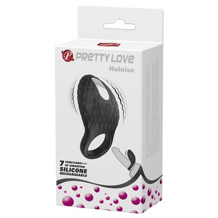 Pretty Love Heloise Vibrating Textured Cock Ring Pretty Love Male Sex Toys